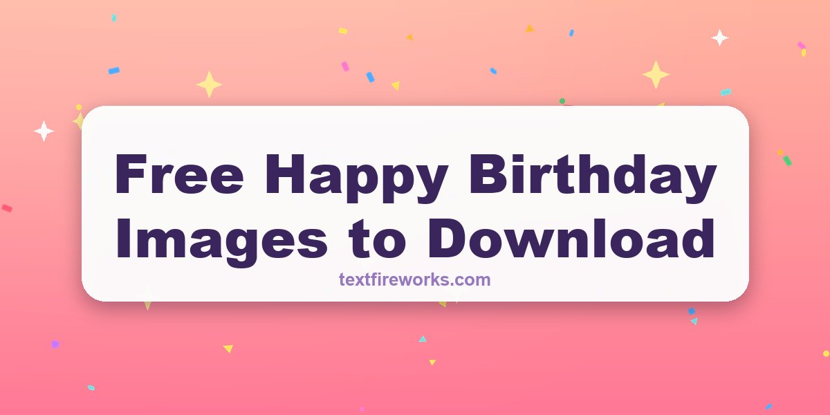 Free Happy Birthday Images to Download