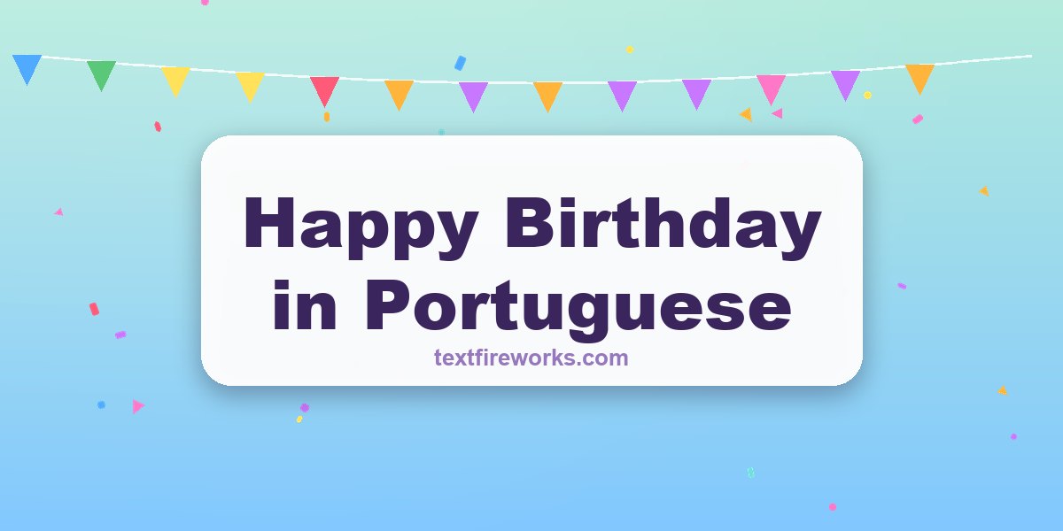 Happy Birthday in Portuguese