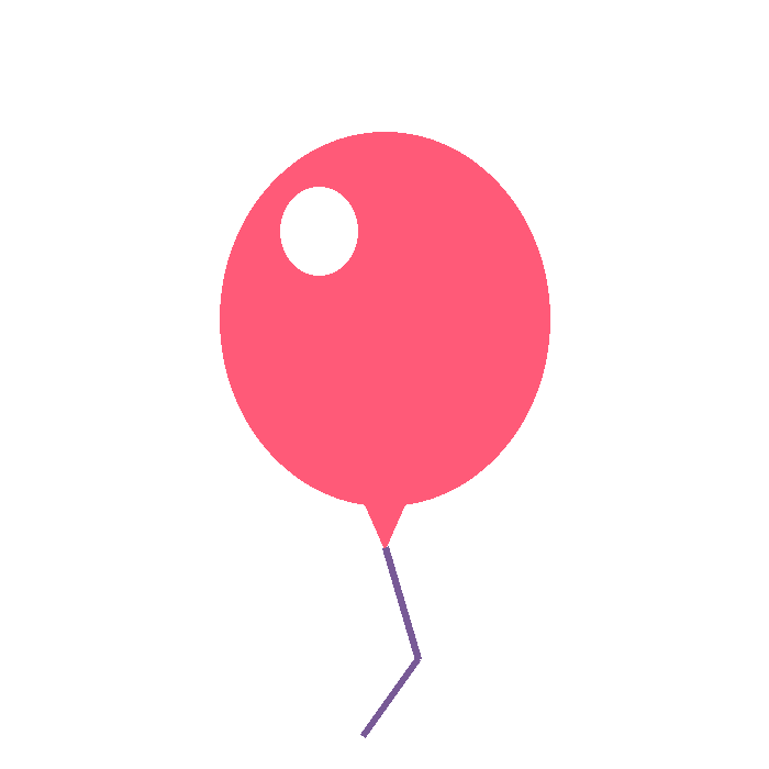 Free happy birthday balloon clipart PNG with transparent background