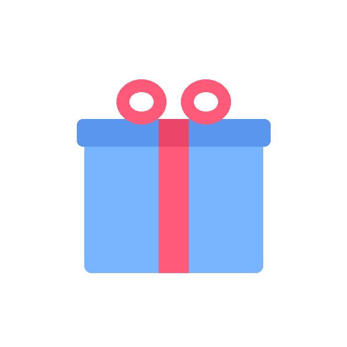 Free happy birthday gift clipart PNG with transparent background